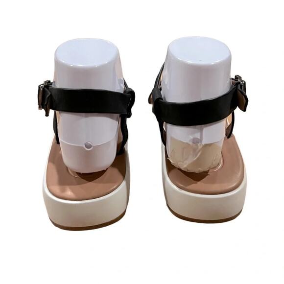 CORSO COMO Celano Ankle Wrap Open Toe Sandal In Black Leather Size 8 - Picture 7 of 11